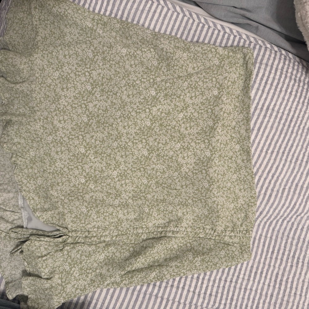 Floral Green Women's Mini Skirt